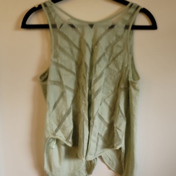 Free People Flirty Women's NWOT Green Sleeveless Top - Picture 6 of 8